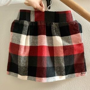Women’s Kavu Red, Grey, and Black Plaid Skirt